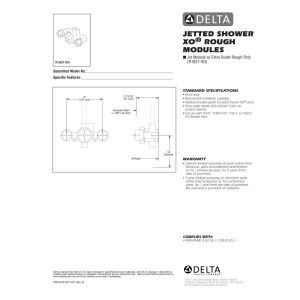 Delta R1827-XO Jetted Shower XO Diverter Rough: Chrome