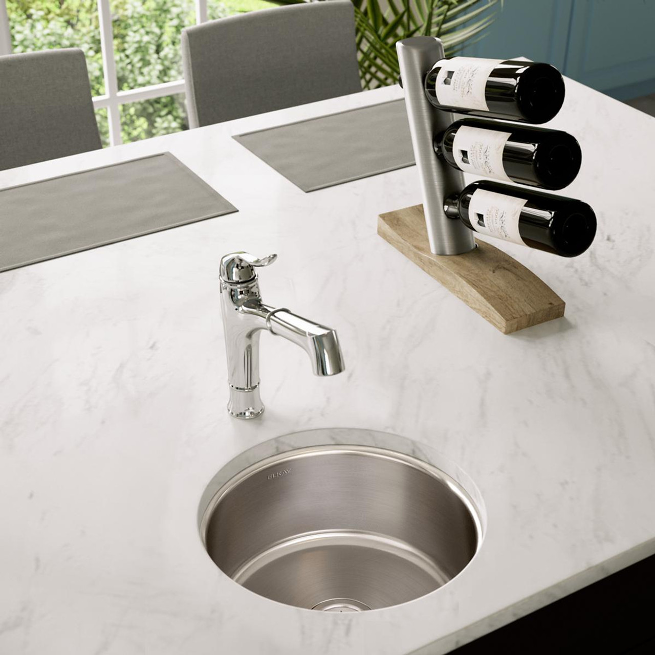 Elkay Lustertone Classic Stainless Steel 14-3/8" x 14-3/8" x 6", Single Bowl Undermount Sink