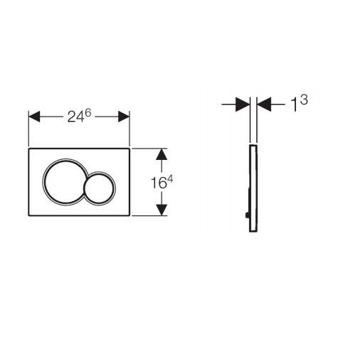 Geberit 115.770.11.5 Sigma01 Dual-Flush Actuator Plates Alpine White