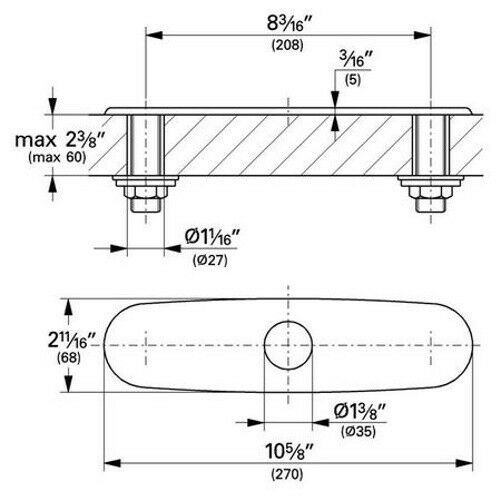 Grohe 07552SD0 10 In. Escutcheon RealSteel