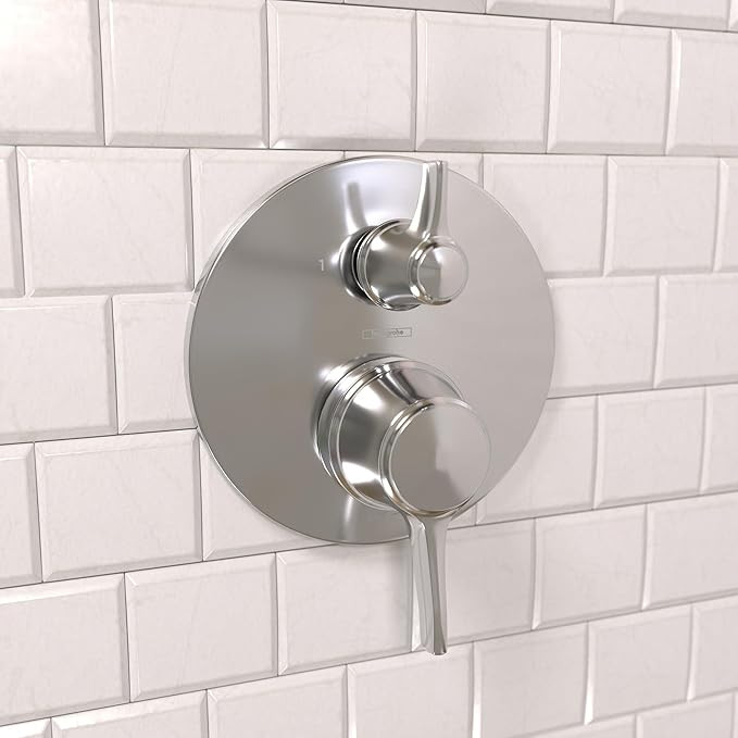 Hansgrohe 04449000 Ecostat Classic Pressure Balance Trim with Diverter, Round in Chrome