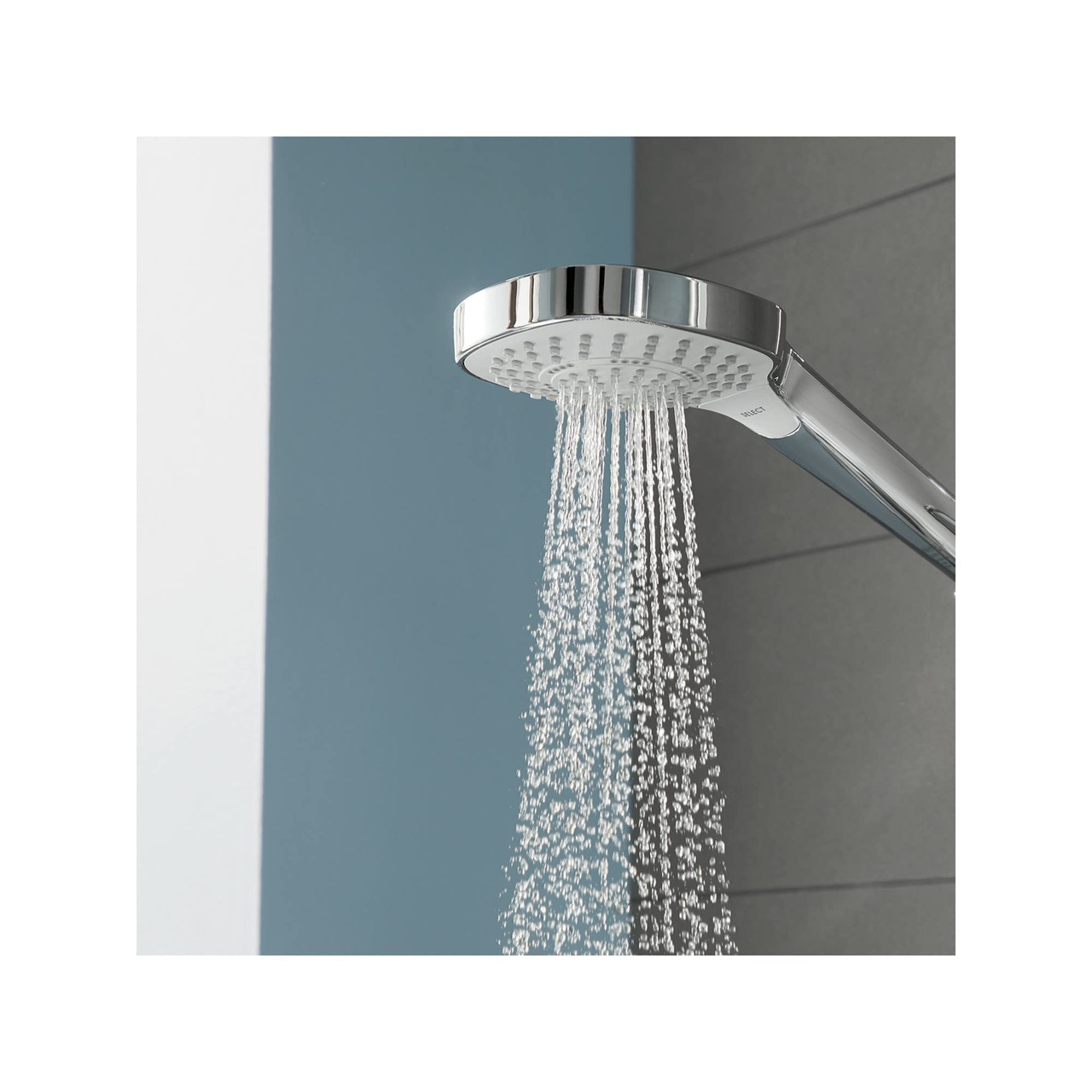 Hansgrohe 04724400 Croma Select S Handshower 110 3-Jet, 1.75 GPM in White / Chrome
