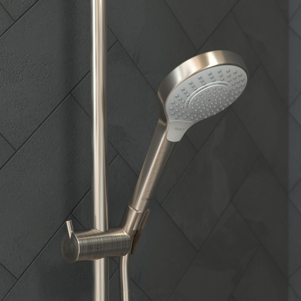 Hansgrohe 04724820 Croma Select S Handshower 110 3-Jet, 1.75 GPM in Brushed Nickel