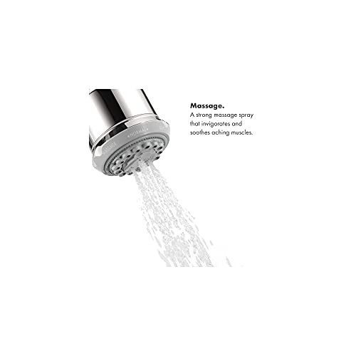 Hansgrohe 28496001 Clubmaster Shower Head 3-Jet, 2.5 GPM in Chrome