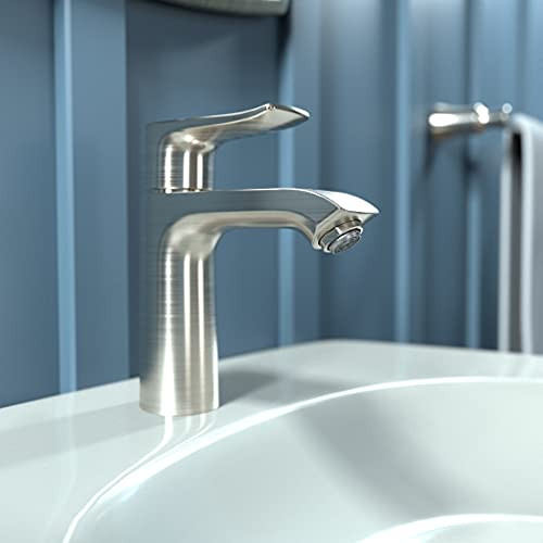 Hansgrohe 31080821 Metris 110 Single Hole Faucet in: Brushed Nickel: Brushed Nickel