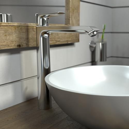 Hansgrohe 31082001 Metris 260 Single Hole Faucet HighRiser in: Chrome: Chrome