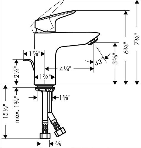 Hansgrohe 71100821 Logis 100 Single-Hole Faucet, 1.2 GPM Brushed Nickel