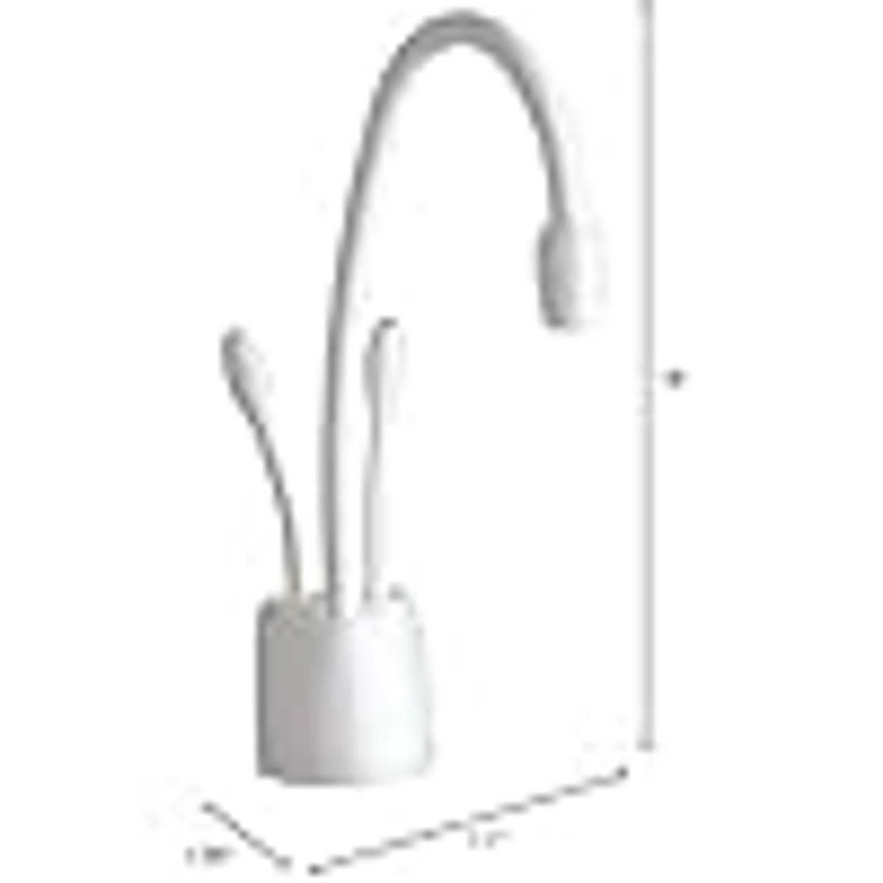 InSinkErator Indulge F-HC1100 Contemporary Instant Hot and Cold Faucet in White - 44252A