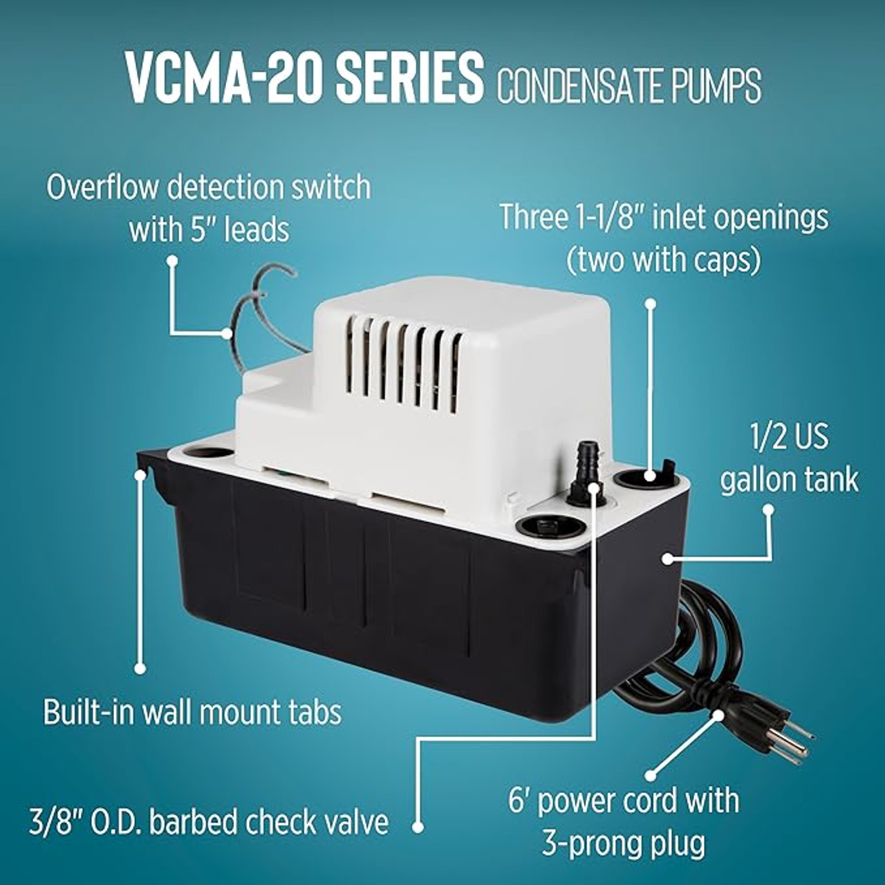 Little Giant VCMA-20UL Automatic Condensate Removal Pump