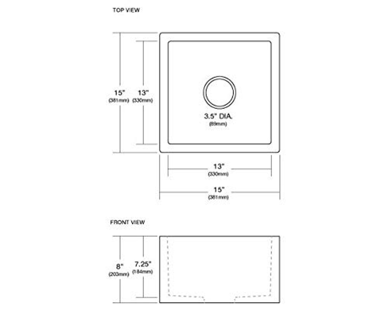 Native Trails NSB1515-A Ventana Bar Sink: Ash