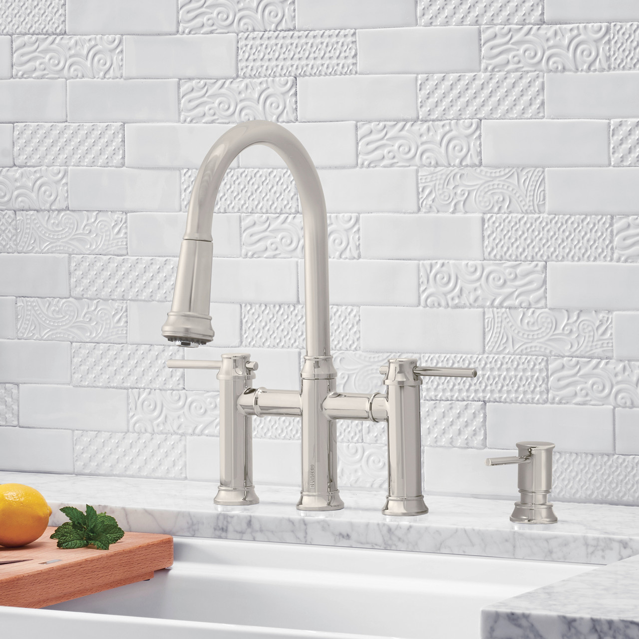 Blanco 442506 EMPRESSA Bridge Pull Down 1.5 gpm - Polished Nickel