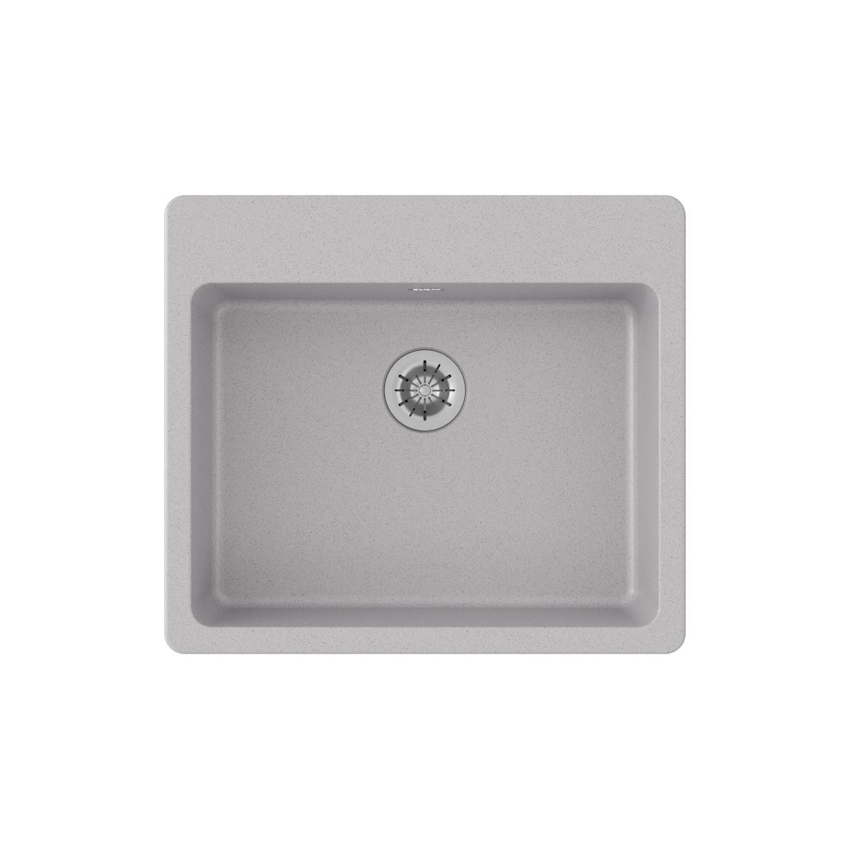 Elkay Quartz Classic 25" x 22" x 5-1/2", Single Bowl Drop-in ADA Sink with Perfect Drain, Greystone