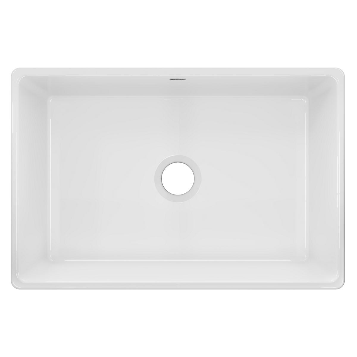 Elkay Fireclay 30" x 19-15/16" x 9-1/8" Single Bowl Farmhouse Sink White