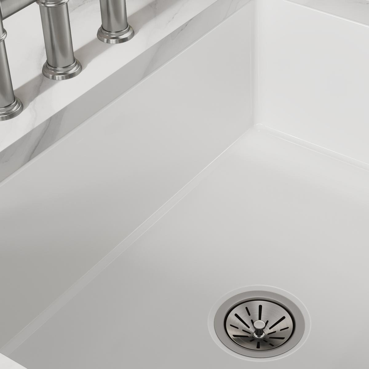 Elkay Fireclay 30" x 19-15/16" x 9-1/8" Single Bowl Farmhouse Sink White