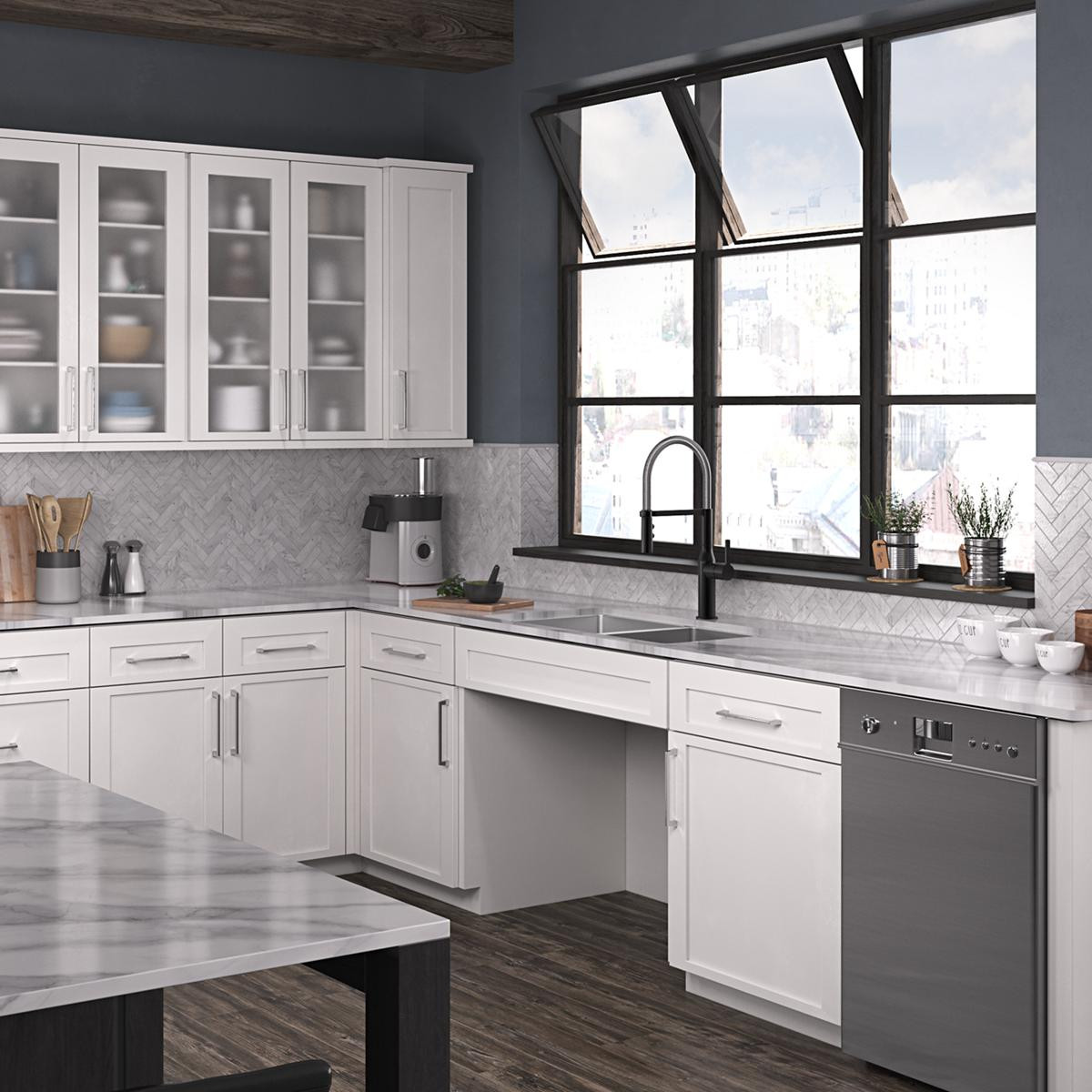 Elkay Crosstown 18 Gauge Stainless Steel 33" x 22" x 6", Equal 0-Hole Double Bowl Dual Mount ADA Sink Kit