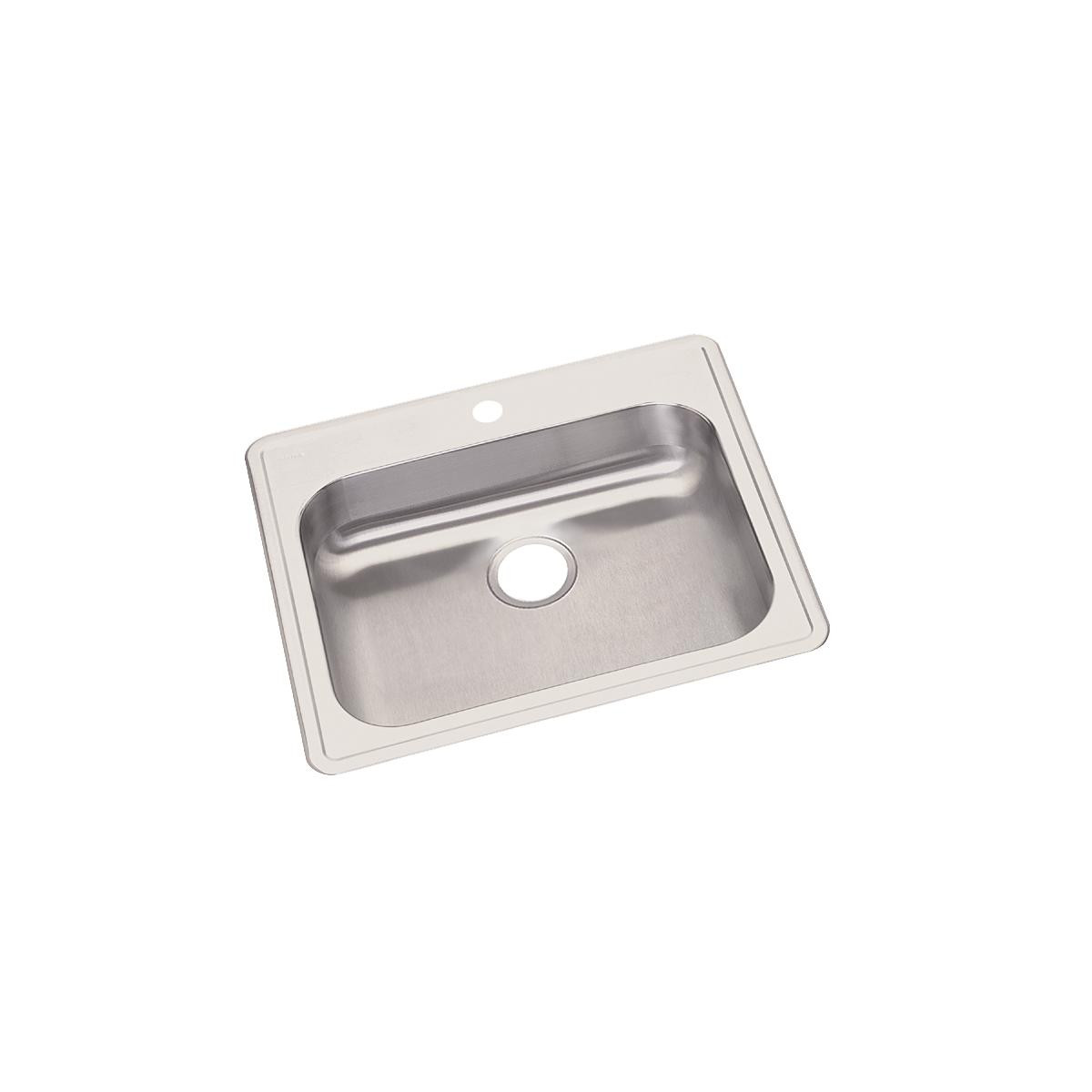 Elkay Dayton Stainless Steel 25" x 21-1/4" x 5-3/8" 1-Hole Single Bowl Drop-in Sink