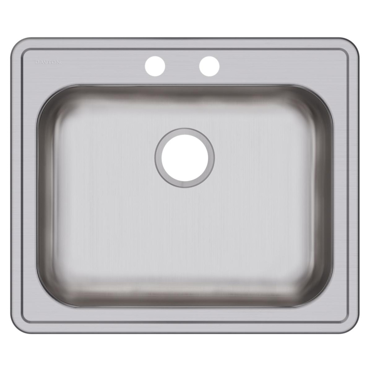 Elkay Dayton Stainless Steel 25" x 21-1/4" x 5-3/8" 2-Hole Single Bowl Drop-in Sink