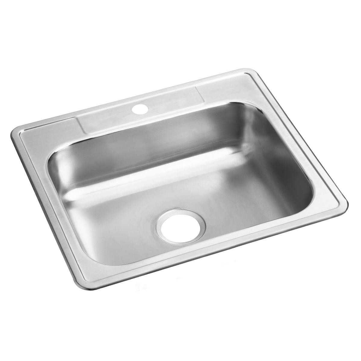 Elkay Dayton Stainless Steel 25" x 22" x 6-9/16" 1-Hole Single Bowl Drop-in Sink