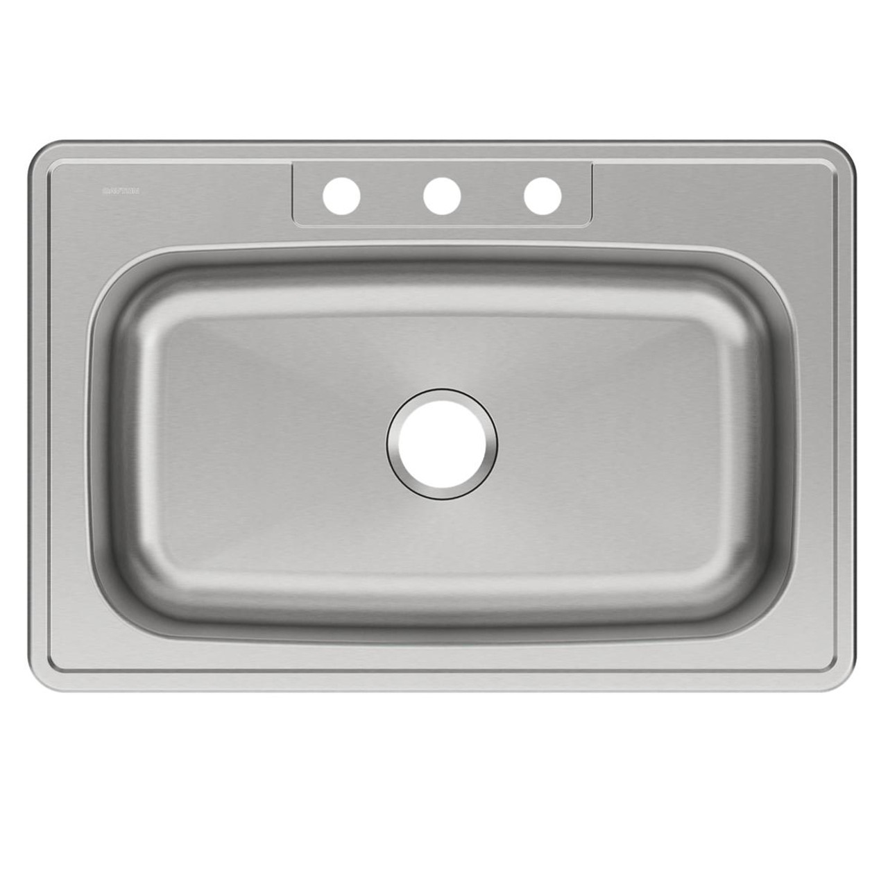 Elkay Dayton Stainless Steel 33" x 22" x 8-1/16", 3-Hole Single Bowl Drop-in Sink