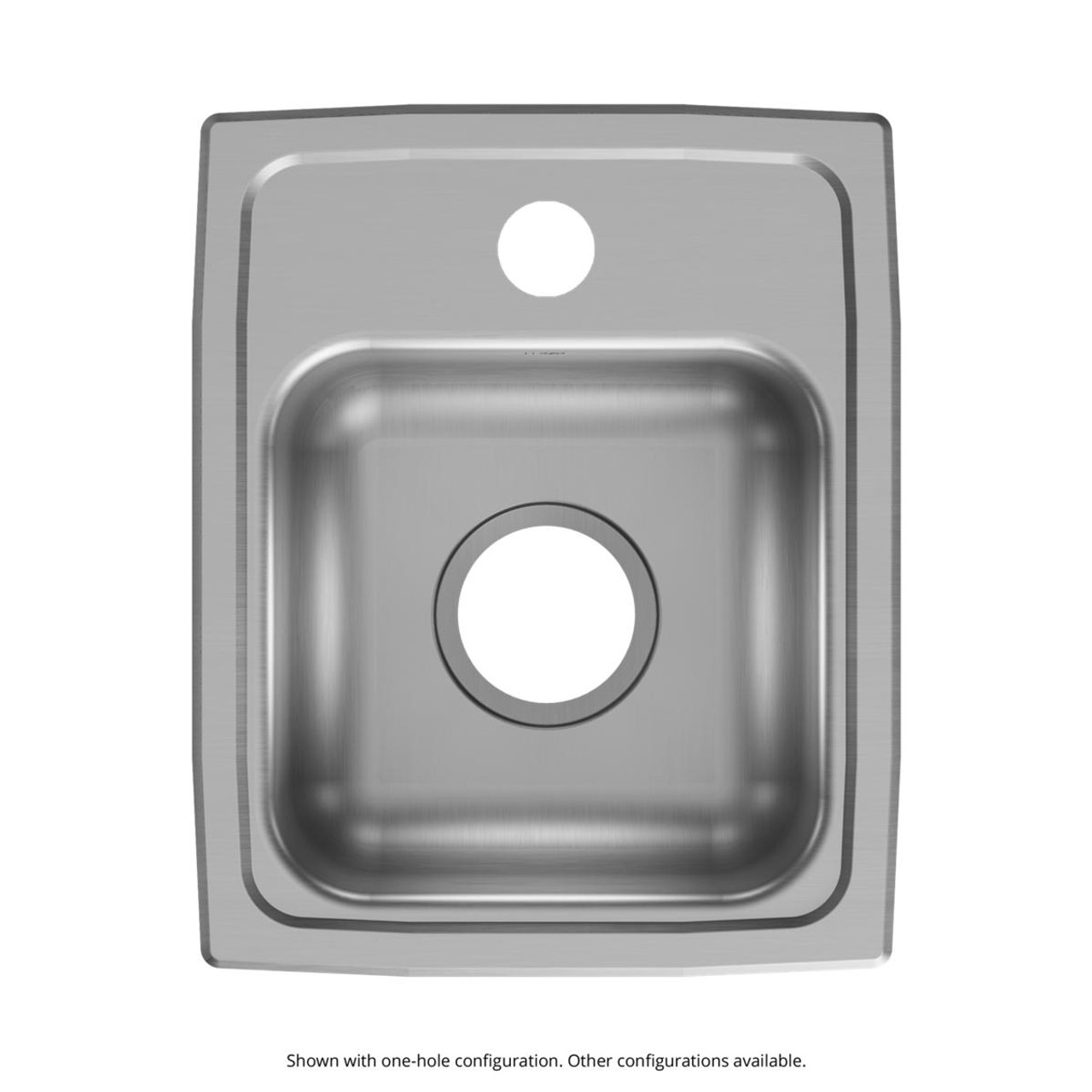 Elkay Lustertone Classic Stainless Steel 13" x 16" x 6-1/2" 3-Hole Single Bowl Drop-in ADA Sink