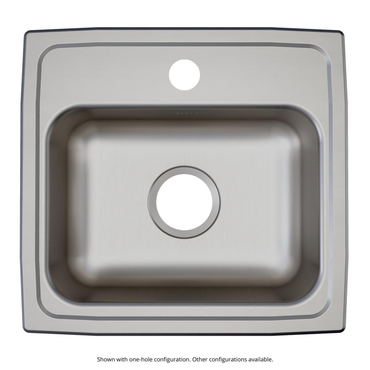 Elkay Lustertone Classic Stainless Steel 17" x 16" x 6-1/2" 3-Hole Single Bowl Drop-in ADA Sink