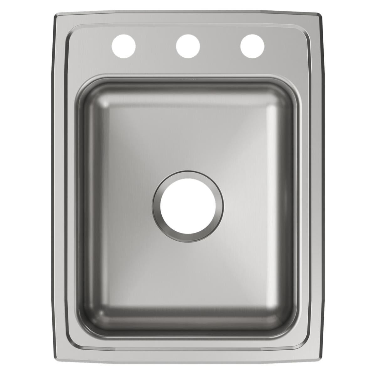Elkay Lustertone Classic Stainless Steel 17" x 22" x 5-1/2" 3-Hole Single Bowl Drop-in ADA Sink