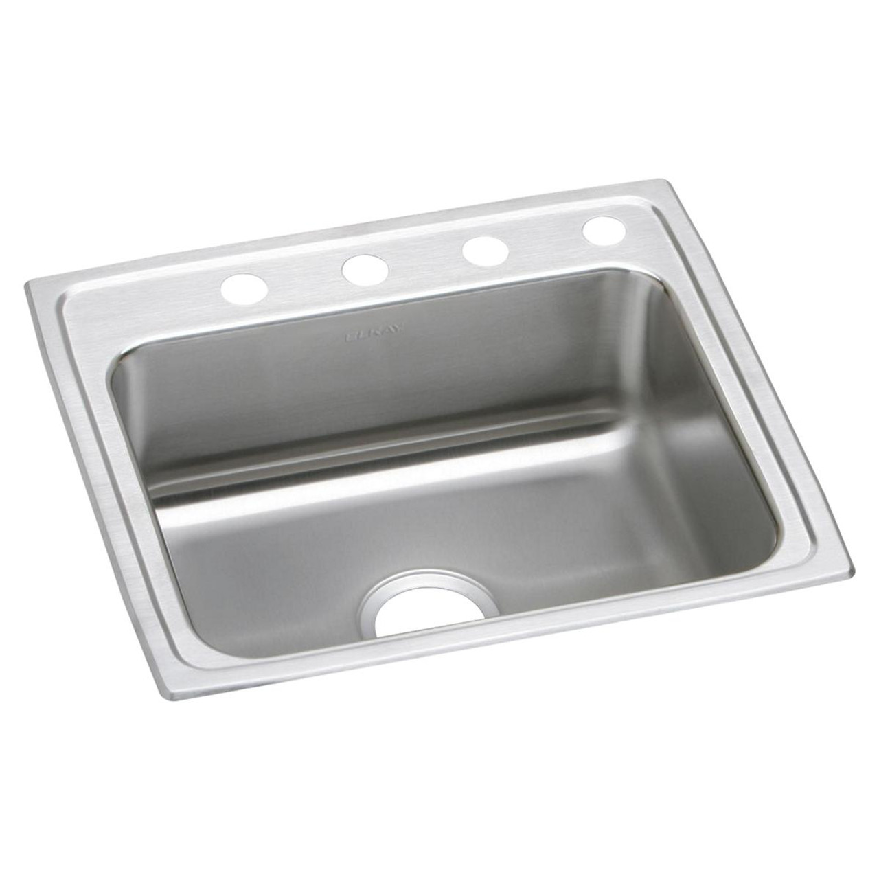 Elkay Lustertone Classic Stainless Steel 22" x 19-1/2" x 7-5/8" 4-Hole Single Bowl Drop-in Sink