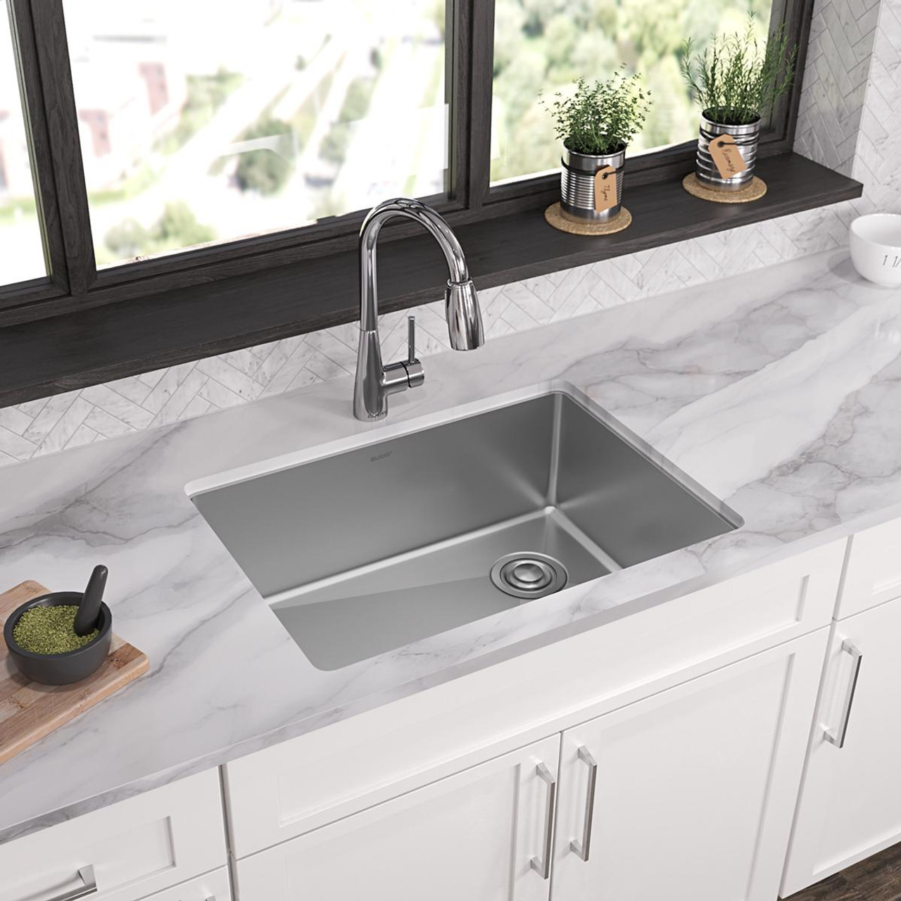 Elkay Crosstown 18 Gauge Stainless Steel 25-1/2" x 18-1/2" x 9" Single Bowl Undermount Sink