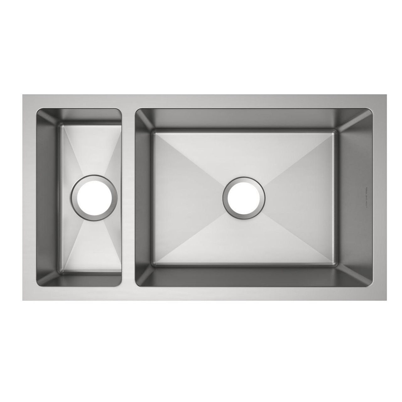 Elkay Crosstown 16 Gauge Stainless Steel 32-1/4" x 18-1/4" x 10" 30/70 Double Bowl Undermount Sink