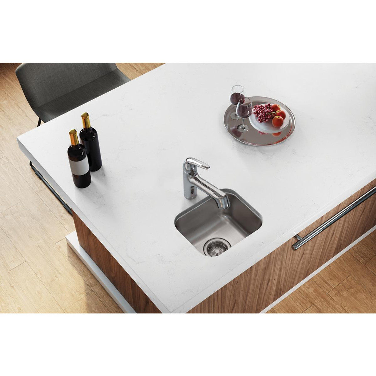 Elkay Dayton Stainless Steel 14-1/2" x 12-1/2" x 6-1/2" Single Bowl Undermount Bar Sink