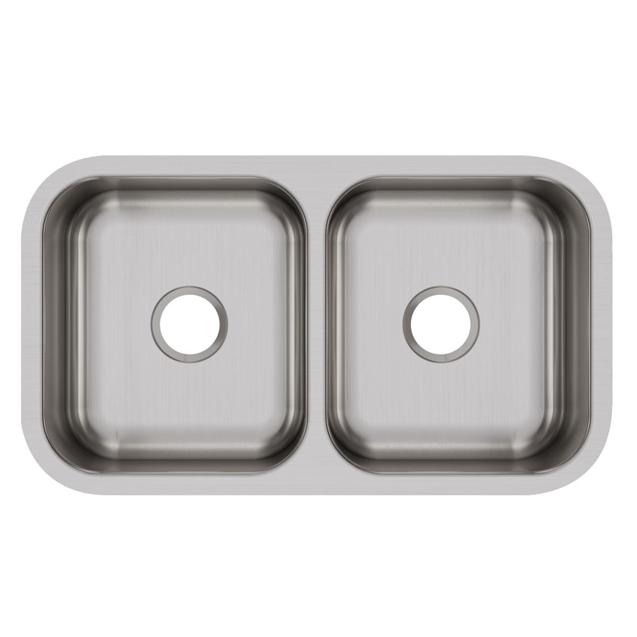 Elkay Dayton Stainless Steel 31-3/4" x 18-1/4" x 8", Equal Double Bowl Undermount Sink - DXUH3118