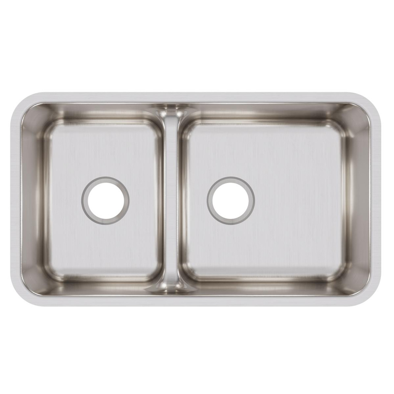 Elkay Lustertone Classic Stainless Steel 32-1/16" x 18-1/2" x 9", 40/60 Double Bowl Undermount Sink with Aqua Divide