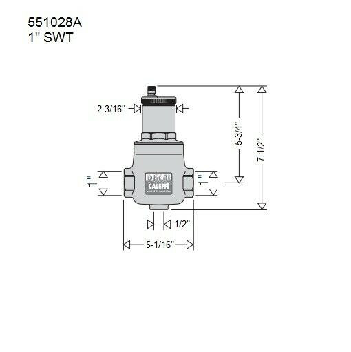 Caleffi 551028A DISCAL Air Separators: Brass, 1" Sweat