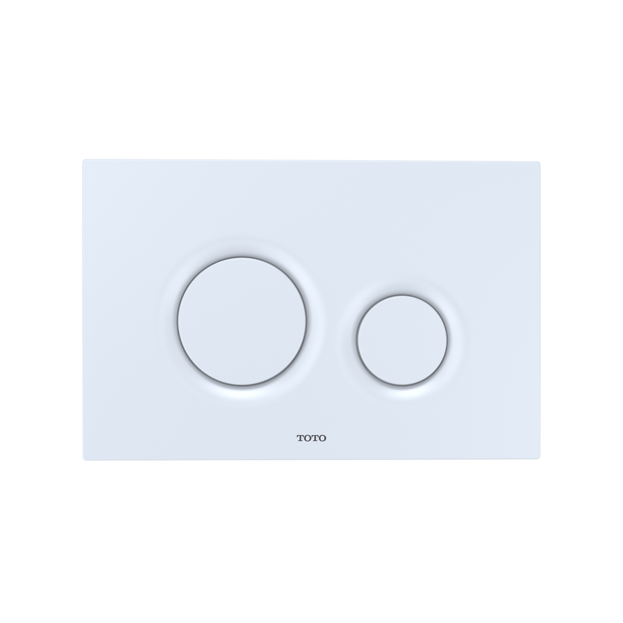 Toto Dual Flush Round Push Button Plate for Select Duofit In-Wall Tank Unit, White Matte - YT930#WH