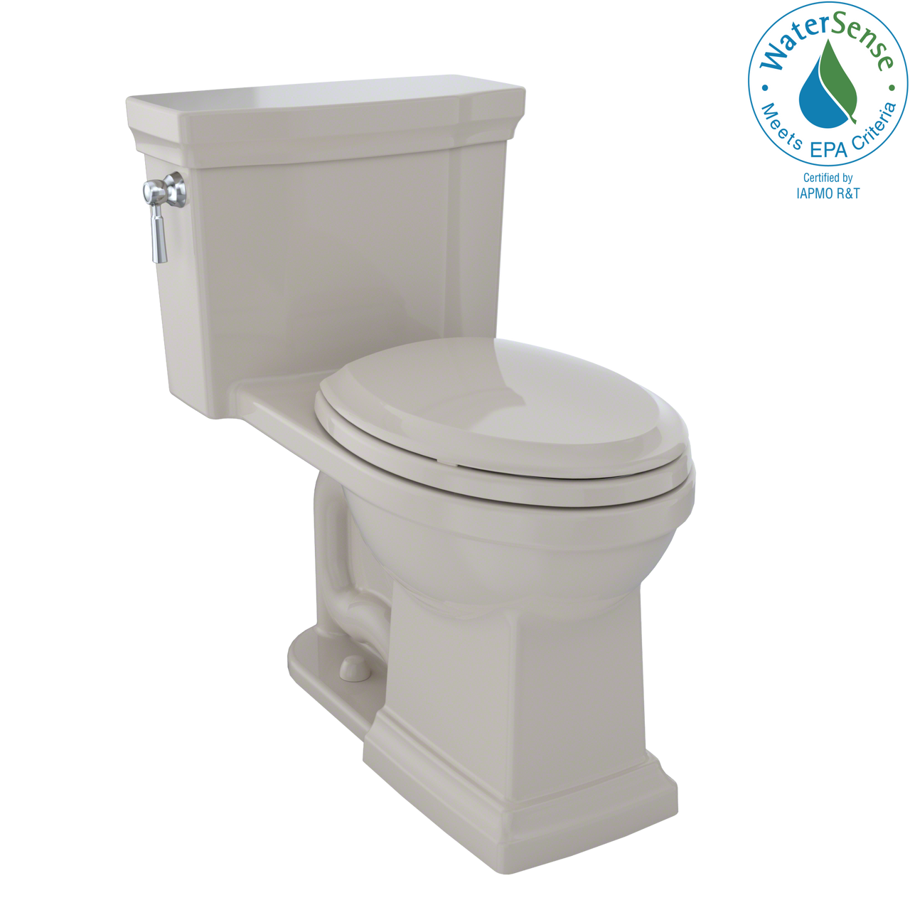 Toto Promenade II One Piece Elongated Universal Height Toilet with CEFIONTECT 1.28 GPF with SS224 SoftClose Seat in Bone