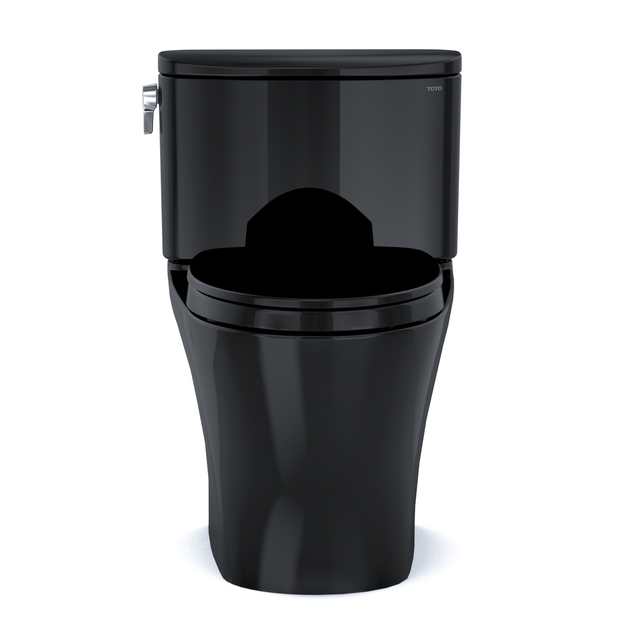 Toto Nexus 1G Two Piece Elongated Auto Flush Washlet+ Ready Universal Height Toilet Toilet 1.0 GPF with SS124 SoftClose Seat in Ebony