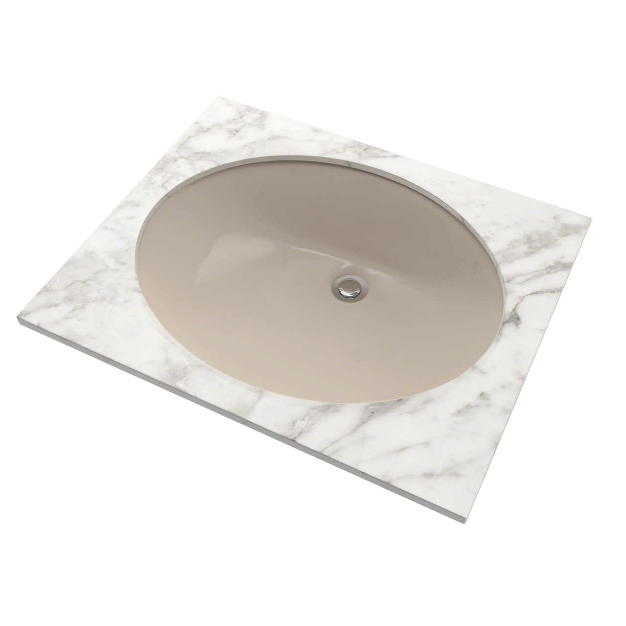 Toto LT579G#03 Rendezvous Oval Undermount Bathroom Sink with CeFiONtect: Bone