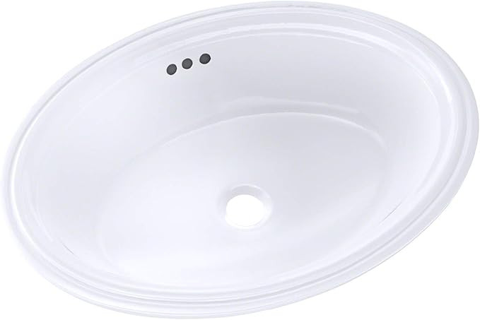 Toto LT643#01 Dartmouth 17-1/4" x 12-7/8" Oval Undermount Bathroom Sink: Cotton White