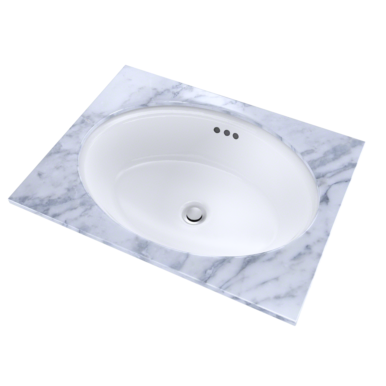 Toto LT643#01 Dartmouth 17-1/4" x 12-7/8" Oval Undermount Bathroom Sink: Cotton White