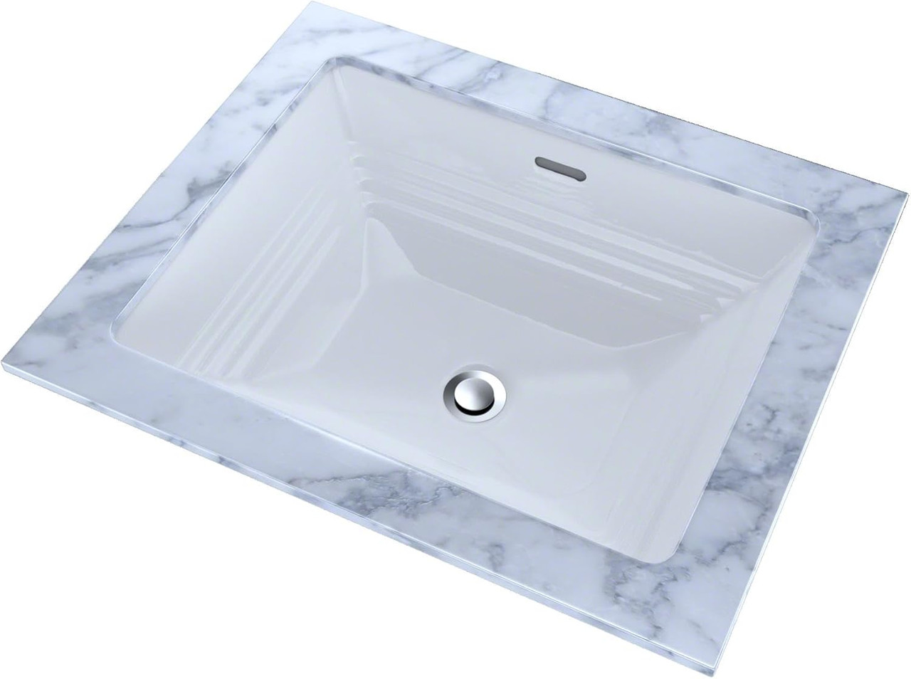 Toto LT533#01 Promenade Rectangular Undermount Bathroom Sink: Cotton White