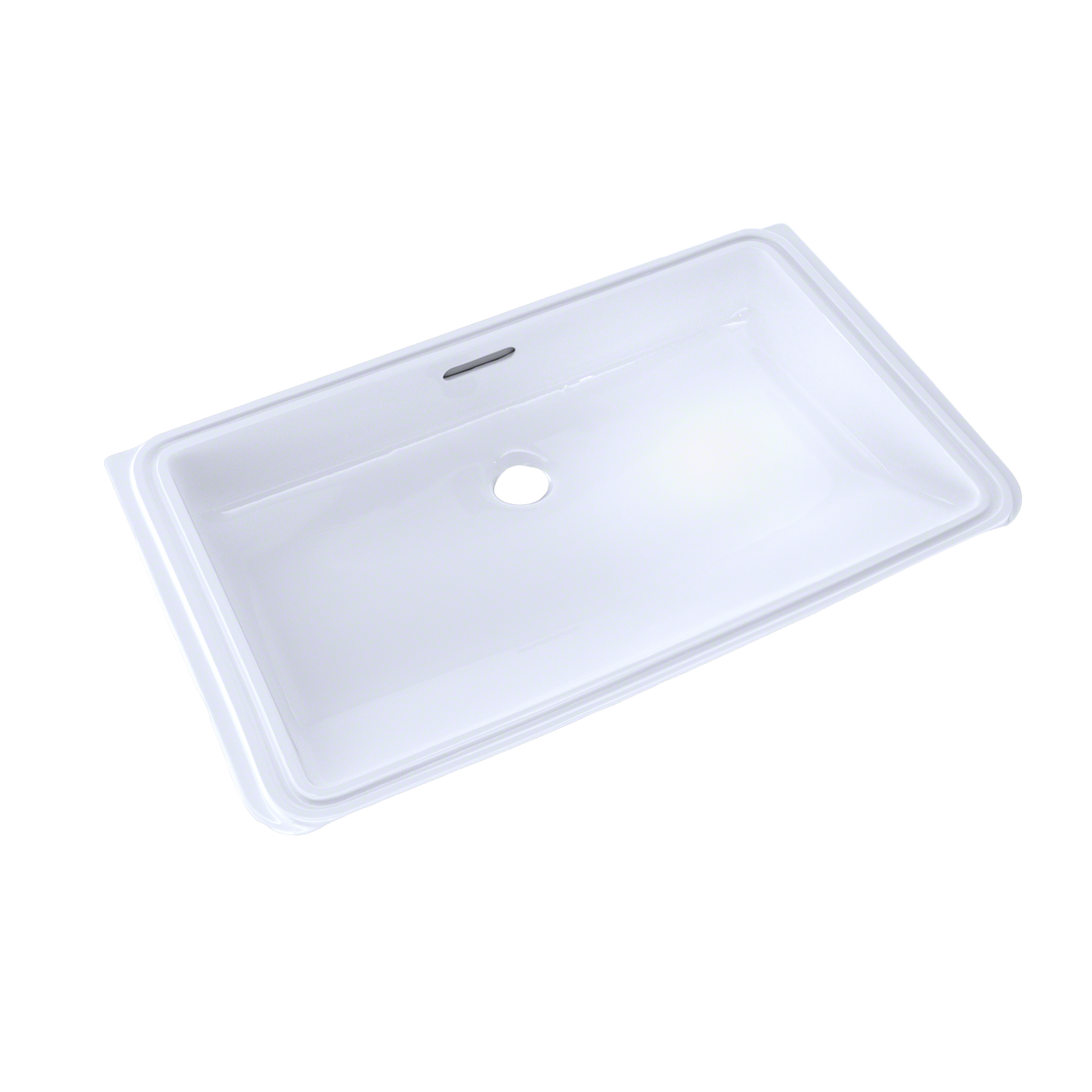 Toto Rectangular Undermount Bathroom Sink with CeFiONtect: Cotton White - LT191#01