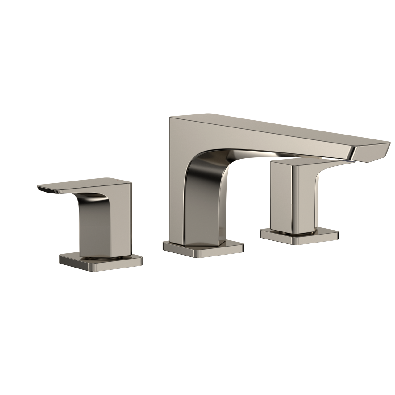 Toto GE Two-Handle Deck-Mount Roman Tub Filler Trim, Polished Nickel - TBG07201U#PN