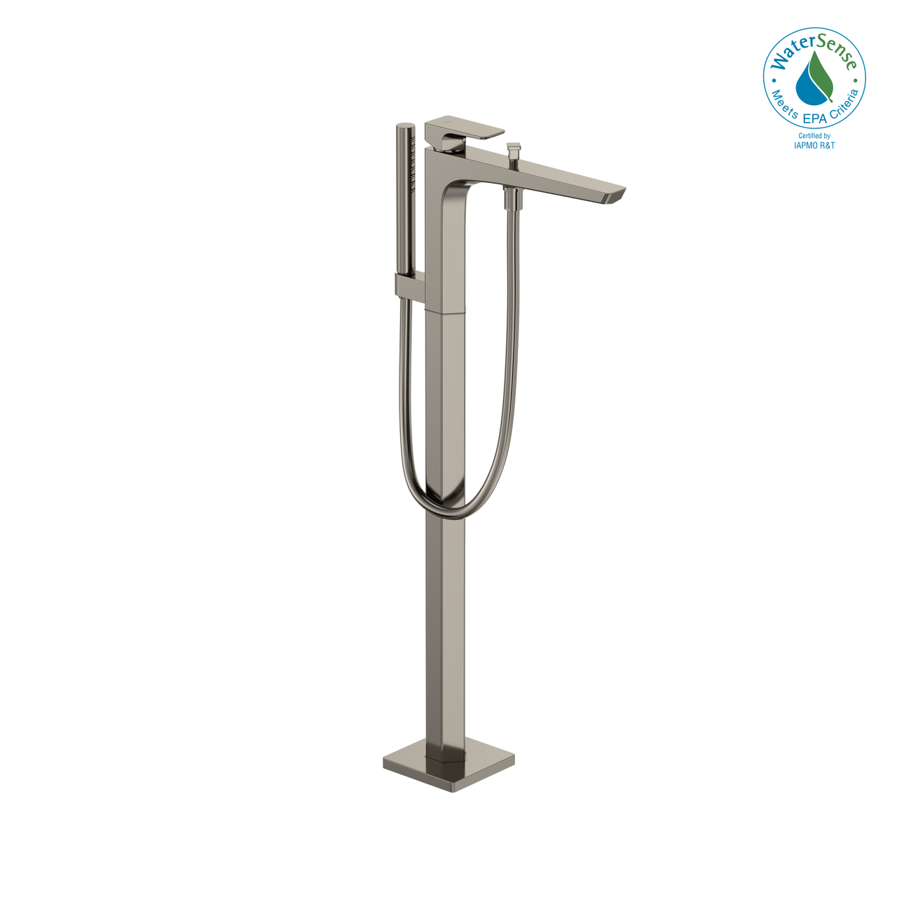Toto GE Single-Handle Free Standing Tub Filler with Handshower, Polished Nickel - TBG07306U#PN