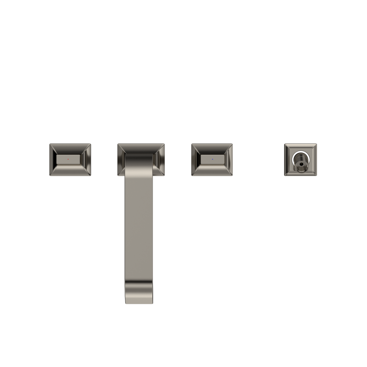 Toto GC Two-Handle Deck-Mount Roman Tub Filler Trim with Handshower, Polished Nickel - TBG08202U#PN