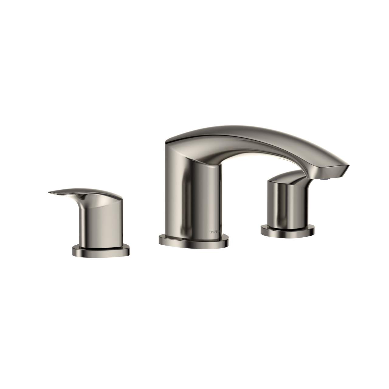 Toto GM Two-Handle Deck-Mount Roman Tub Filler Trim, Polished Nickel - TBG09201U#PN