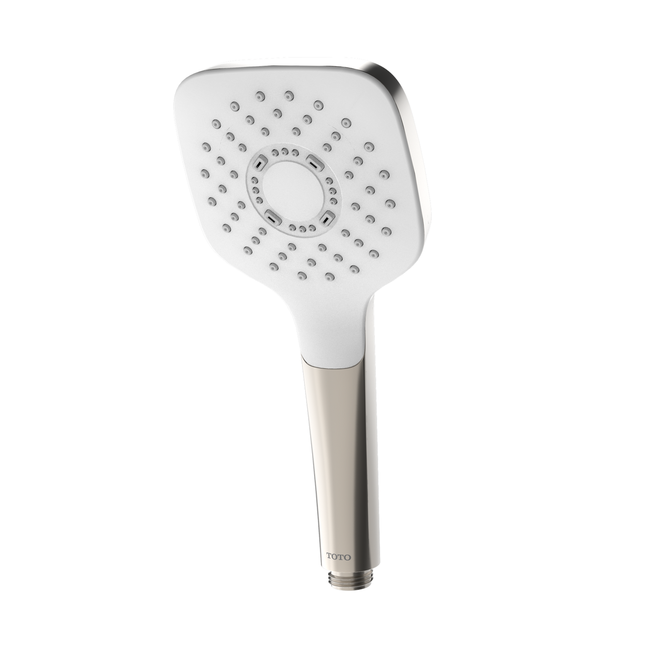 Toto G Series Square Single Spray 4 inch 1.75 GPM Handshower with COMFORT WAVE Technology, Polished Nickel - TBW02010U4#PN