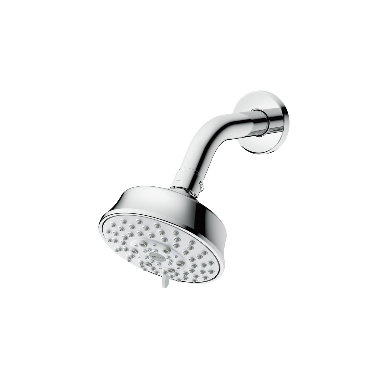 Toto L Series Classic Round Five Spray Modes 4 inch 1.75 GPM Shower Head, Polished Chrome - TBW03001U4#CP