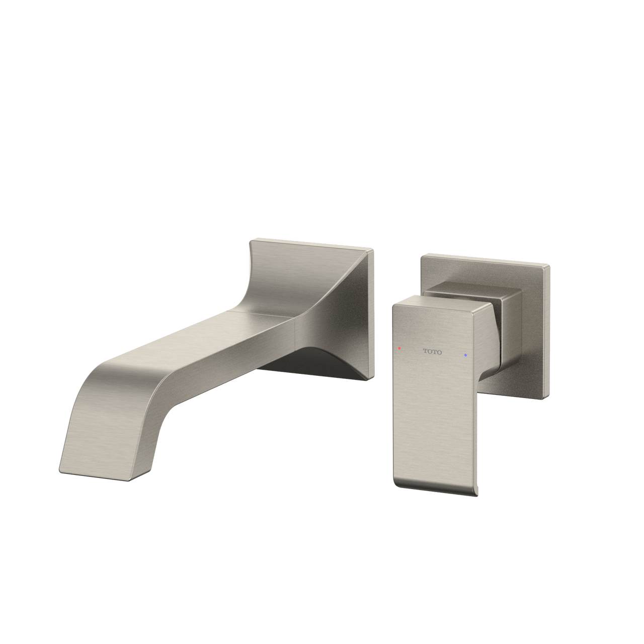 Toto GC 1.2 GPM Wall-Mount Single-Handle Long Bathroom Faucet with COMFORT GLIDE Technology, Brushed Nickel - TLG08308U#BN