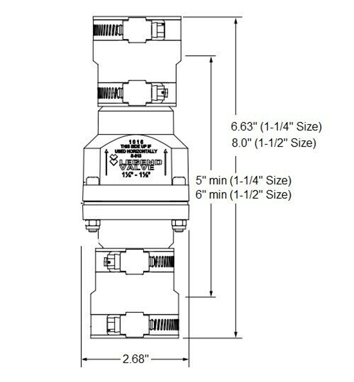 Legend Valve 203-227 Sump Check Valve 1-1/4/1-1/2 in ABS