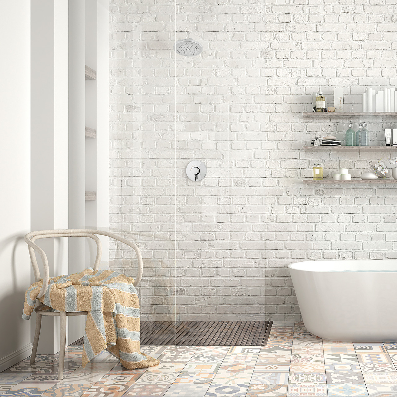 Hansgrohe 04909000 Croma Pressure Balance Shower Set with Rough, 2.0 gpm in: Chrome